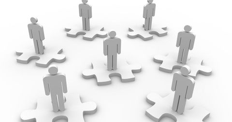 Conceptual Image of People as Puzzle Pieces Joining Together - Download Free Stock Images Pikwizard.com