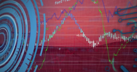 Abstract Financial Data and Circular Scanner Interface