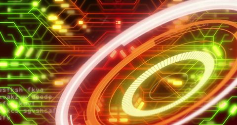 Futuristic Digital Interface with Circuit Patterns - Download Free Stock Images Pikwizard.com