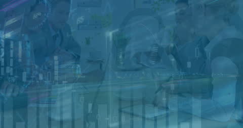 Business Team Analyzing Financial Data with Charts