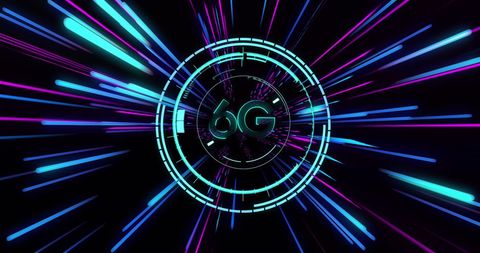 6G Technology Concept with Futuristic Neon Light Trails - Download Free Stock Images Pikwizard.com