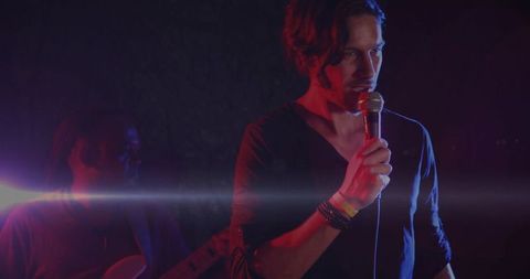 Dynamic Live Vocal Performance with Stage Lighting