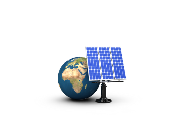 Transparent Globe and Solar Panel Illustration for Energy Protection and Ecology Concepts - Download Free Stock Videos Pikwizard.com