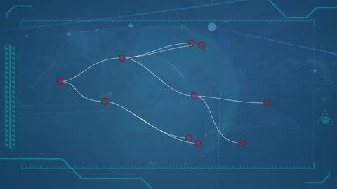 Futuristic DNA Strand Animation with Networked Connections
