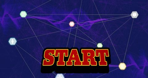 Interactive Begin Button over Digital Network Background - Download Free Stock Images Pikwizard.com