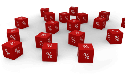 floating red percentage symbol cubes on transparent background - Download Free Stock Videos Pikwizard.com