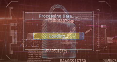 Digital Padlock Animation Highlighting Data Security