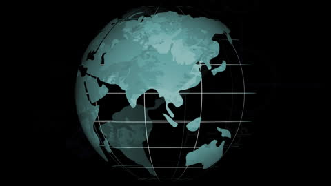 Digital World Animation with Falling Purple Stripes