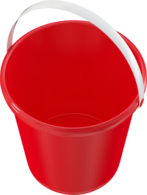 Big Red Bucket with Handle on Transparent Background - Download Free Stock Videos Pikwizard.com