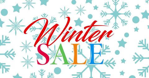 Colorful Winter Sale Banner With Snowflakes - Download Free Stock Images Pikwizard.com
