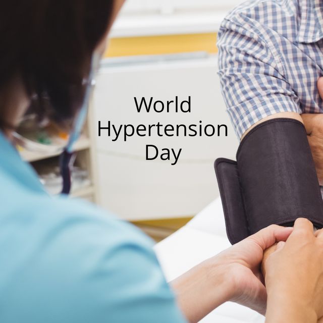 Doctor Examining Patient for World Hypertension Day Awareness - Download Free Stock Templates Pikwizard.com