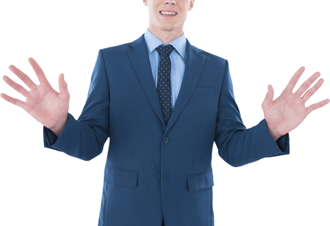 transparent businessman using imaginary screen isolated format - Download Free Stock Videos Pikwizard.com