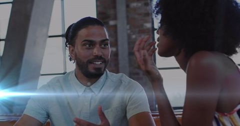 African american professionals engaging in business dialogue