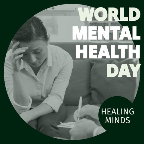 world mental health day depression awareness graphic - Download Free Stock Templates Pikwizard.com