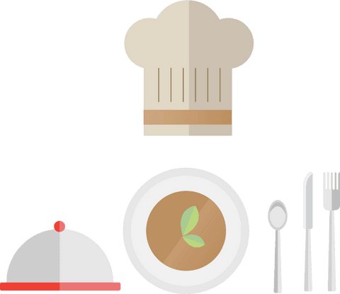 digital chef hat with culinary utensils on transparent background - Download Free Stock Videos Pikwizard.com