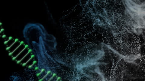 Futuristic DNA Helix and Network Motion Concept