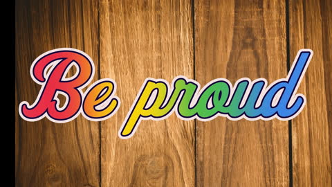 Colorful Inspirational Message on Wooden Background