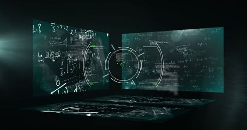 Abstract Cybernetic Data Vision with Mathematical Graphics - Download Free Stock Images Pikwizard.com