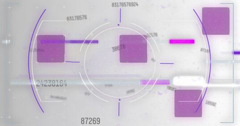 Digital interface with flickering data scanner visuals
