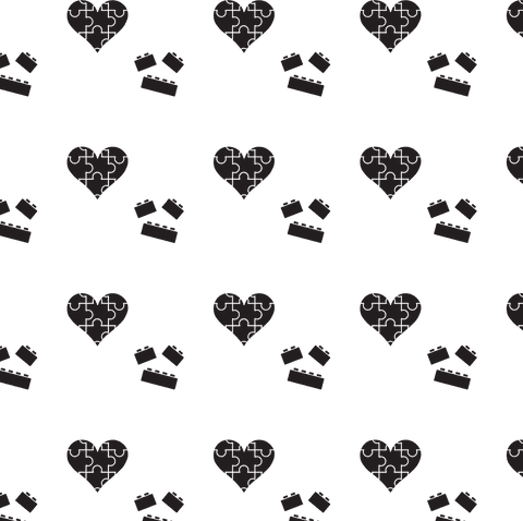 Seamless Transparent Pattern of Hearts and Blocks - Download Free Stock Videos Pikwizard.com