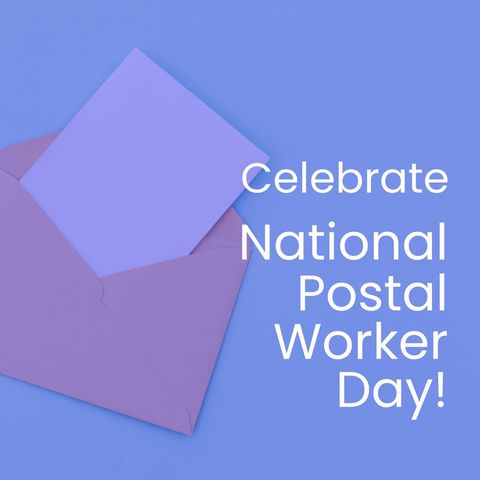 Celebrate National Postal Worker Day with Minimalist Letter Design - Download Free Stock Templates Pikwizard.com