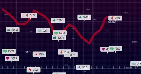 Digital Dashboard Analytics Graphic Illustrating Trends