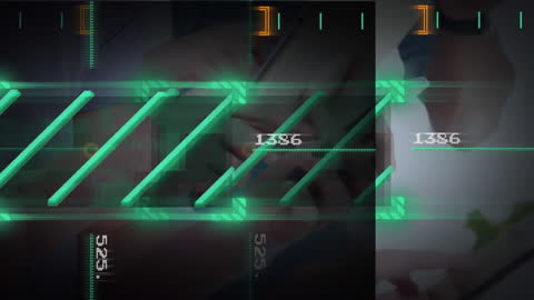 Data Processing Animation Mid Section Colleagues in Office