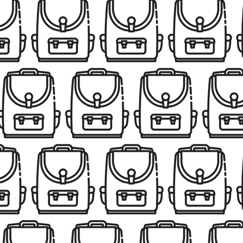 seamless black backpack pattern on transparent background - Download Free Stock Videos Pikwizard.com