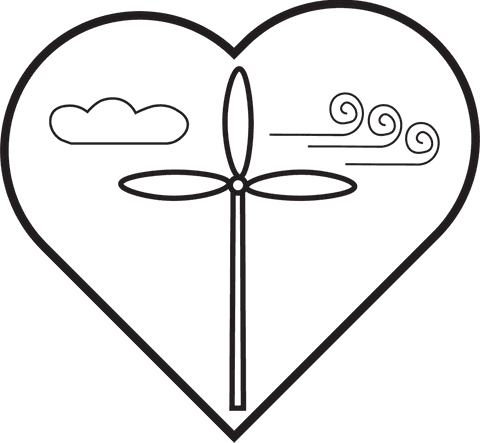 transparent heart symbol with windmill and wind illustration - Download Free Stock Videos Pikwizard.com