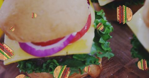 Creative Hamburger Icons on Delicious Cheeseburgers