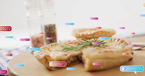 Rustic Hand Pies with Rosemary and Digital Overlay