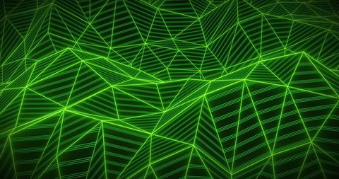 Abstract Green Geometric Lines on Dark Background - Download Free Stock Images Pikwizard.com