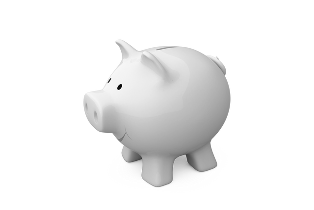 Close-up of a Classic White Piggy Bank on Transparent Background - Download Free Stock Videos Pikwizard.com