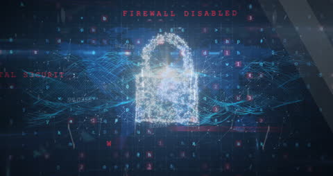 Digital Data Security Breach with Firewall Disabled Notification