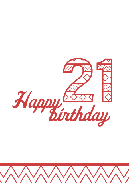 Transparent Red 21 Happy Birthday Text for Digital Celebration - Download Free Stock Videos Pikwizard.com