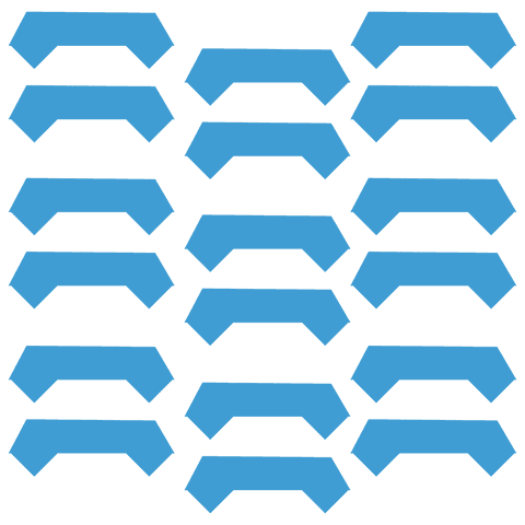 Transparent blue geometric pattern isolated on vector background