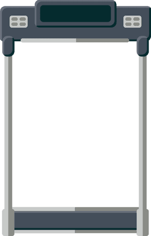 Modern Transparent Treadmill Graphic for Fitness Digital Design