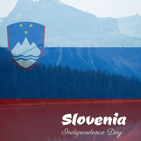 slovenia independence day with scenic mountain view and flag - Download Free Stock Templates Pikwizard.com