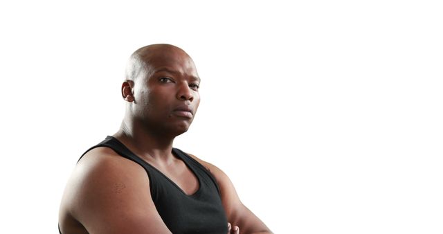 Confident African American Man Posing in Tank Top - Download Free Stock Images Pikwizard.com