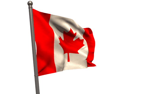 Transparent Undulating Canadian Flag on Pole - Download Free Stock Videos Pikwizard.com