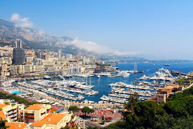 Stunning Aerial View of Monte Carlo Marina Filled with Yachts - Download Free Stock Photos Pikwizard.com