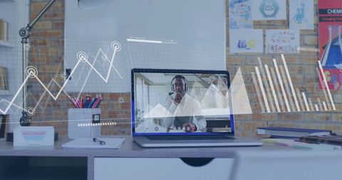 Digital Learning Concept with Data Processing Projection - Download Free Stock Images Pikwizard.com