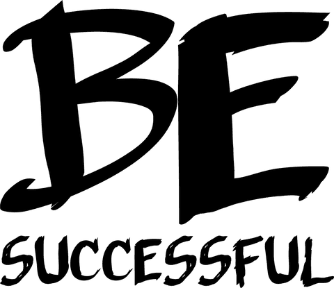 Be successful text on transparent background