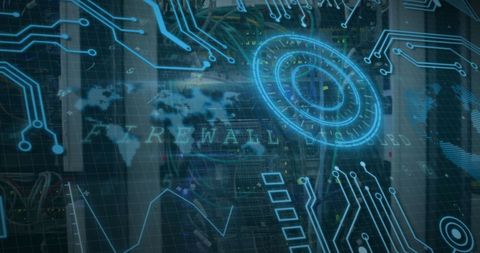 Futuristic Data Server Technology with Dynamic Interface - Download Free Stock Images Pikwizard.com