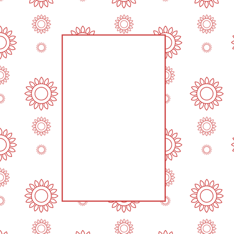 transparent floral border with red geometric flowers - Download Free Stock Videos Pikwizard.com