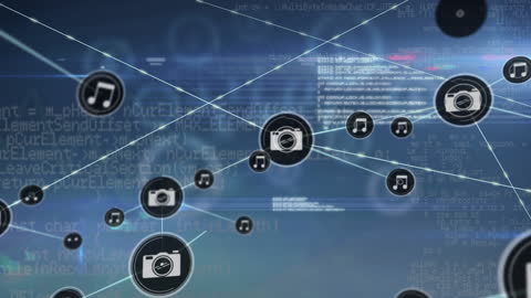 Network Connections Overlay on Digital Data