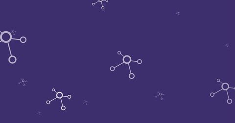 Abstract Molecule Pattern on Violet Background - Download Free Stock Images Pikwizard.com