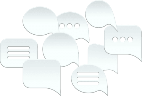 Transparent speech bubbles vector illustration on white background