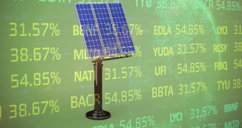 Solar Panel Facing Digital Data Projections