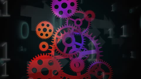 Colorful Cogs Interworking with Binary Code in Motion